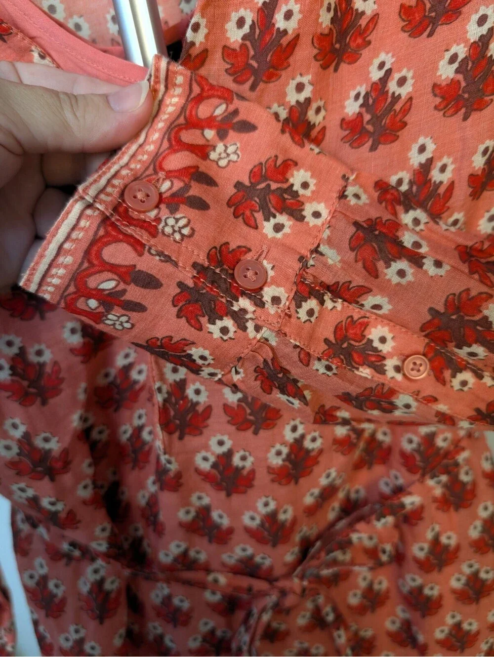 Boho Resortwear J.Crew Coral Block Print Cabana Mini Dress NWT XS